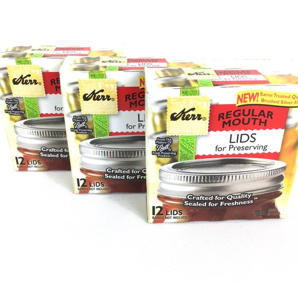 Kerr Regular Mouth Lids 3 Pkg of 12  (36) NWT - Picture 1 of 8